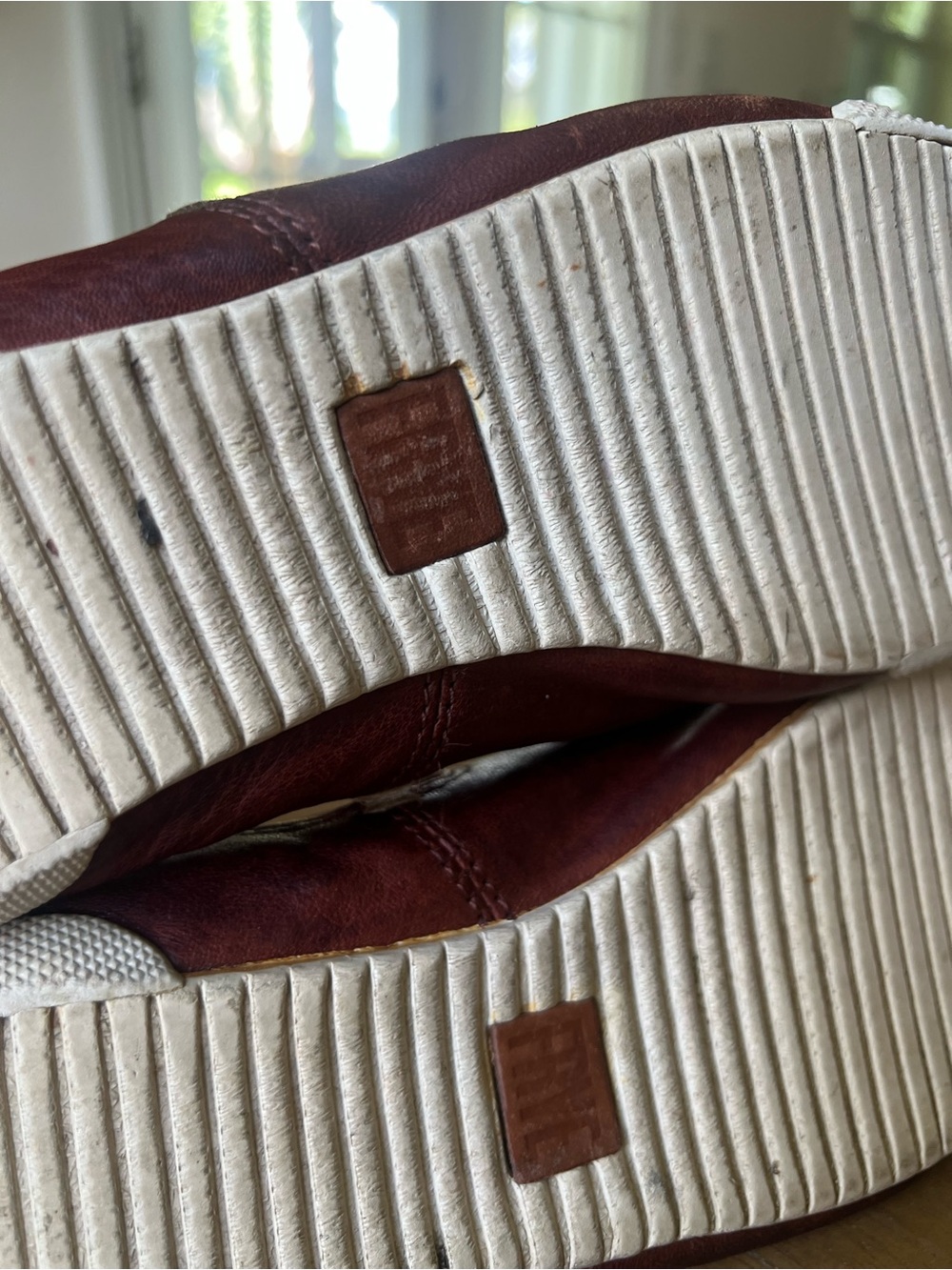 FRYE Melanie Chelsea Leather Slip On Sneaker Bootie Cognac Brown (7) - Picture 13 of 14